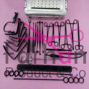 Amigdalectomía 27 PCs y Adenoidectomía Instrumentos Quirúrgicos Set Recubierto Negro - Product Image 1