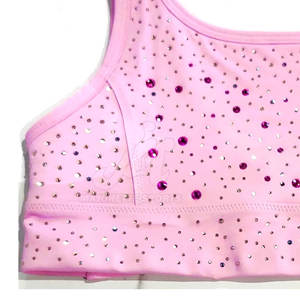 เสื้อชั้นในกีฬาผ้าเนื้อนุ่มยืดหยุ่น กระชับพอดีตัว เหมาะสำหรับเชียร์ลีดเดอร์ การเต้น และกิจกรรมฟิตเนส - Product Image 5