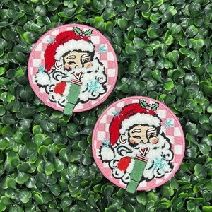 New Fashion Santa Claus Custom Style Sew <b>on</b> Embroidery Patches <b>Iron</b> <b>on</b> <b>Christmas</b> Heat <b>Transfer</b> Patches for Cloth Kids Hoodies - Product Image 1