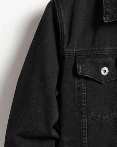 Veste en jean oversize pour homme tendance 2025, mode streetwear décontractée, personnalisation frontale, 100% coton, respirante, séchage rapide, fabrication - Product Image 3