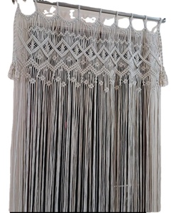 Boho Backdrop, <b>Beaded</b> Curtain Macrame Door Curtain | <b>Large</b> Wedding Backdrop Wall Hanging Tapestry - Product Image 1