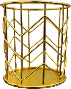 Wholesale Supply Heavy Brass <b>Utensil</b> Stand with Shine Sturdy Base and Holds Multiple Spoons Forks for <b>Kitchen</b> at Best Price - Product Image 1