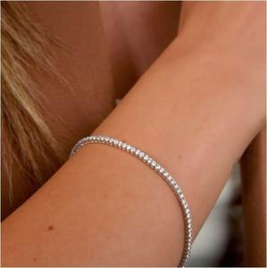 Pulsera DE TENIS 3mm Lab Diamond 10K Oro 7 pulgadas Cadena DE TENIS Iced Out Bling Hip Hop Joyería Pulsera de cadena de tenis - Product Image 6