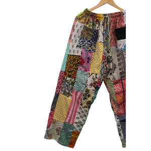 Pantalones de Hip Hop para Mujer, 100% Algodón, Coloridos, con Parches, Estilo Boho, Casual, Transpirables y con Técnicas de Arrugado para el Verano - Product Image 4