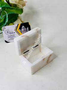 Marble Jewelry <b>Storage</b> <b>Box</b> Floral Pattern Rectangular Handcrafted with Durable Inlay Design Natural Spot-Best Piece - Product Image 4