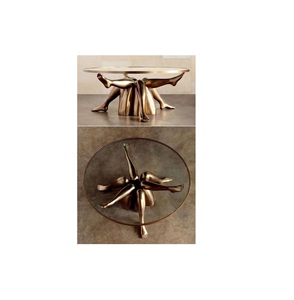 โต๊ะกาแฟโต๊ะโลหะดีไซน์แบบดั้งเดิมทำด้วยมือ - Product Image 1