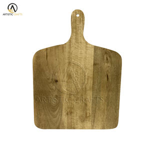 Planche à découper rectangulaire écologique en bambou durable avec bois de manguier style unique pizza servant du fromage pour usage en cuisine - Product Image 3