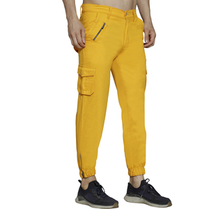 Pantalones cargo de cintura media para hombre, ajuste relajado con bolsillos para ropa de calle funcional elegante Vibe en tendencias de moda - Product Image 3
