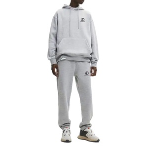 Chándal de pierna recta de gran tamaño de alta calidad Chándal de lana de tecnología en blanco con estampado de hojaldre personalizado - Product Image 1