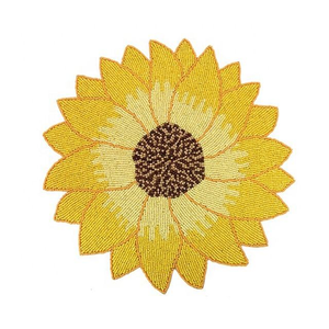 Beautiful Flower Design Wedding Party Table Decoration Mats/<b>Placemats</b> Coaster Function <b>Beaded</b> Material Eco-Friendly Customizable - Product Image 6