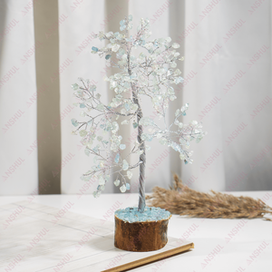 Árbol de la Vida de Cristal de Aguamarina de Calidad Premium AAA con 300 Piedras Preciosas, Diseño Elegante, para la Sanación Emocional y la Paz, Decoración para el Hogar - Product Image 3