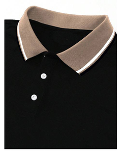 Col personnalisé vierge uni pour chemise homme, impression par transfert thermique de logo personnalisé, 100 % coton tricoté pour chemises - Product Image 2