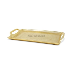 Plateau de service ovale en argent élégant avec surface polie et design élégant, parfait pour un divertissement élégant et une décoration intérieure - Product Image 6