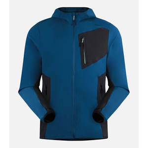Veste Softshell pour hommes en polyester uni personnalisé vierge/Veste Softshell pour hommes à fermeture éclair avec poches sur manches personnalisées - Product Image 1