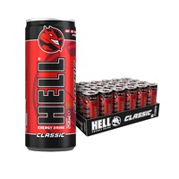 Boisson énergisante HELL CLASSIC 250ML - Pack de 24 (250ML X 24), Doré, Classique