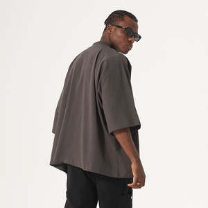 เสื้อยืดผู้ชายวินเทจทรงหลวมแนวสตรีทเสื้อยืดแขนสั้นสำหรับออกกำลังกายกลางแจ้งฤดูร้อน - Product Image 3