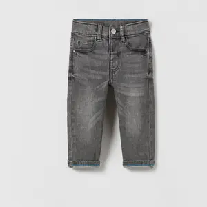 Aangepaste Hoge Kwaliteit Kids Effen Kleur Broek Voor Kinderen Jongens/Regular Fit Jeans Met Een Verstelbare Interieur Tailleband En knop