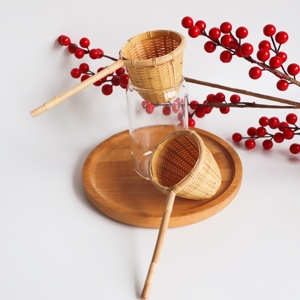 ที่กรองชาทำด้วยมือทำจากไม้ไผ่ธรรมชาติตะแกรงแช่สำหรับชาแบบหลวม - Product Image 1