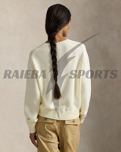 Pull décontracté d'hiver pour femme, qualité supérieure, col personnalisé, 100 % laine, anti-boulochage, boutonnage simple sur le devant - Product Image 5