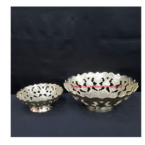 Nouveau bol à chocolat dernier design en aluminium tendance avec support bol de service aux dates de couleur or et argent pour la vaisselle - Product Image 6