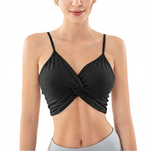 High Quality Lightweight Breathable High Support Spandex/Nylon Lace Cross Backless Front Custom Fitness Yoga Solid Bra ROLEIN - Product Image 6