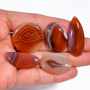 Classique Une Qualité 100% Naturel Botswana Agate Cabochon Mix Poli Ovale Coupe 320 Ct Lâche Lot pour la Fabrication de Bijoux Tailles 27X19 - Product Image 3