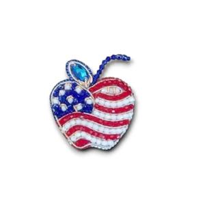 Broche de bordado de corazón anatómico en rosa, joyería de cobre de moda para niños para fiestas, bodas, compromisos - Product Image 2