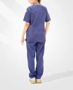 Low MOQ Unique High Quality Unisex Nursing Scrubs Vest Custom OEM Hospital Uniforms Pockets Knitted Breathable Summer Spandex - Product Image 5