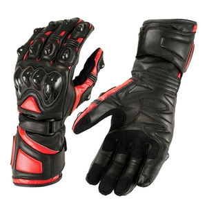Gants de moto en cuir, écran tactile, doigts entiers, fermeture à boucle et crochet, protection antidérapante pour moto unisexe - Product Image 3