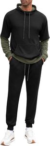 Ensemble de survêtement unisexe de haute qualité en coton 100% pour l'automne, taille XL, décontracté, sport, jogging, manches longues, 2 pièces, fitness, grande taille, vente en gros - Product Image 2