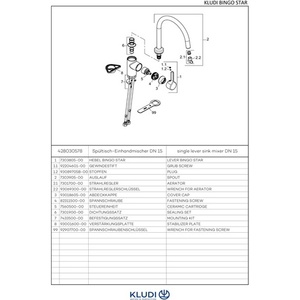 Grifo de Cocina Monomando Kludi SPT Bingo Star DN 15 Chr, Serie de Grifos de Cocina Premium - Product Image 3
