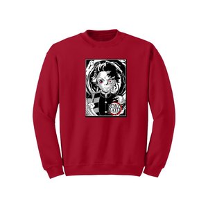 Colección de Anime para mujer, Sudadera con cuello redondo, 100% de algodón, forro polar, invierno, informal, tejido, bolsillos con serigrafía frontal - Product Image 6
