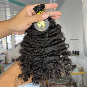Proveedores de cabello rizado birmano crudo de alta calidad, virgen rizado birmano, punta en I, cabello vietnamita sin procesar, rizado birmano - Product Image 6