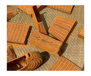 Bandejas de servicio de ratán Natural respetuosas con el medio ambiente, bandeja de ratán hecha a mano, venta al por mayor para regalo, almacenamiento de exhibición de frutas, uso de decoración del hogar - Product Image 1