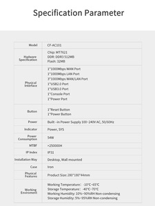 Comfast AC Core <span class=keywords><strong>Gateway</strong></span> wifi thông minh điều khiển Orange Gigabit Core <span class=keywords><strong>Gateway</strong></span> CF-AC101 đa APS quản lý với PoE LAN/WAN cổng - Product Image 6