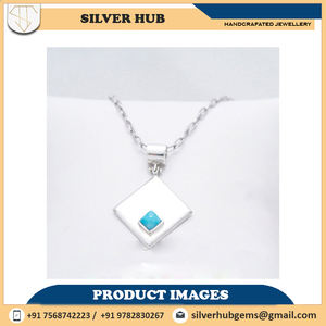 Meilleur prix vente Adorable pendentif en argent sterling 925 fait main avec incrustation de réglage de lunette Larimar - Product Image 6