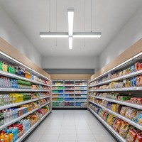 Bande LED pour magasin de proximité, suspension au plafond, 1200 mm, lumière linéaire LED pour allée, dimmable