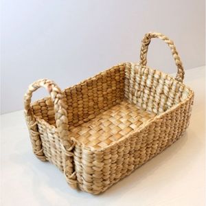 Handcrafted Natural Water Hyacinth Storage Basket with Dual Braided Handles Rustic Charm for Home Organization & Decor Indonesia - Product Image 4