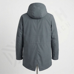 Vestes parka pour hommes sur mesure OEM, vente en gros, manteaux utilitaires à capuche vierges, rembourrage en coton, thermique, chaud, hiver, extérieur - Product Image 2