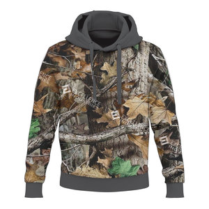 La mejor caza Camo Winter Hoodie Custom Streetwear Digital Impreso Camuflaje Fleece Transpirable Unisex - Product Image 5