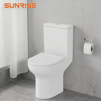 Toilette ronde Sunrise Space-Saving 550 mm |   Conception super compacte avec chasse d'eau sans rebord de 4,5/3 L