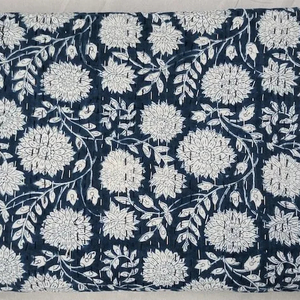Pur coton lavé à la main réversible Handblock imprimé bébé Kantha couette pour achat en gros au meilleur prix - Product Image 1