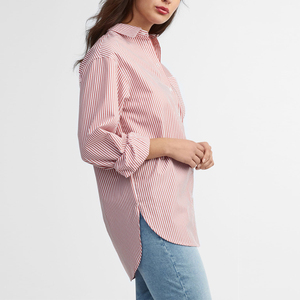 Chemises et blouses pour femmes, mode printemps/été, décontractées, unies, en popeline respirante, devant simple, épaules tombantes, coupe régulière - Product Image 4
