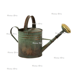 กระป๋องน้ำชุบสังกะสีสีเขียวทำด้วยมือคุณภาพดีกว่ารูปทรงกลมสำหรับการใช้งานในร่มและกลางแจ้ง - Product Image 6