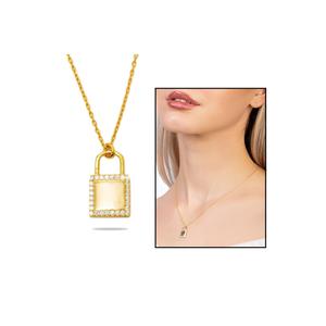Collana da donna in argento Sterling 925 Color oro con lettere personalizzate - Product Image 5