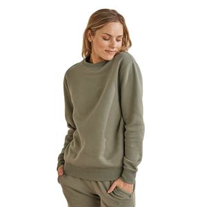 Sweat-shirt français en tricot d'hiver personnalisé, col rond, élasthanne/coton, avec logo sur le devant et manches chauve-souris pour femmes - Product Image 1