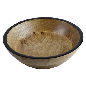 Cuenco de madera de Acacia para servir en forma redonda para utensilios de cocina, vajilla de mesa, cuenco para servir con mango de tallo de flor de Metal - Product Image 4