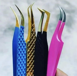 Penjualan laris pinset ujung serat <span class=keywords><strong>vetus</strong></span> bulu mata gaya baru pinset bulu mata label kustom profesional untuk ekstensi bulu mata