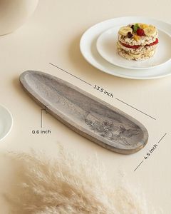 Plato de madera para servir de fabricante de confianza para hogares ecológicos diseñado para una larga durabilidad y uso diario seguro para alimentos - Product Image 4
