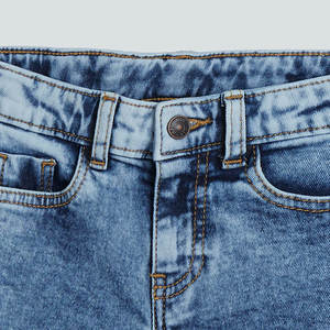 Pantalons, pantalons décontractés pas chers, shorts, nouveaux shorts pour bébé respirants, shorts bleu clair délavés à l'acide, couleur unie, shorts pour enfants en gros - Product Image 3